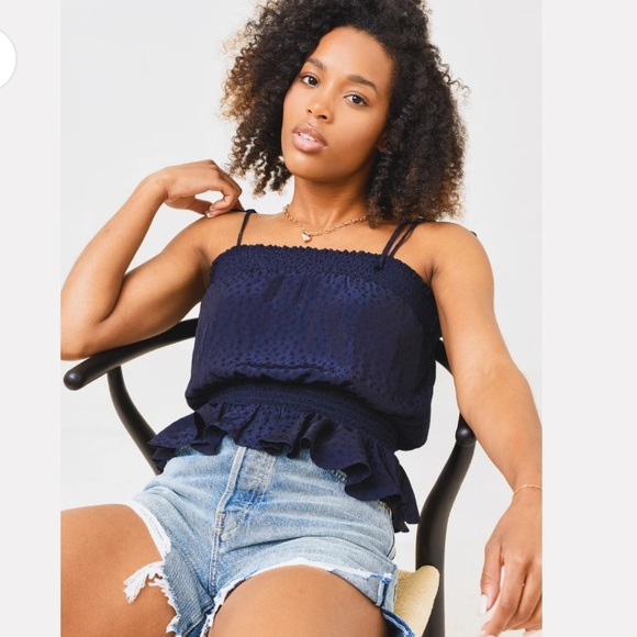 NEW KATHARINE KIDD Penelope Top SIZE large Dark Navy blue - Picture 3 of 11